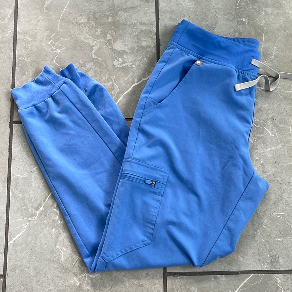 Ceil Blue figs scrub joggers S